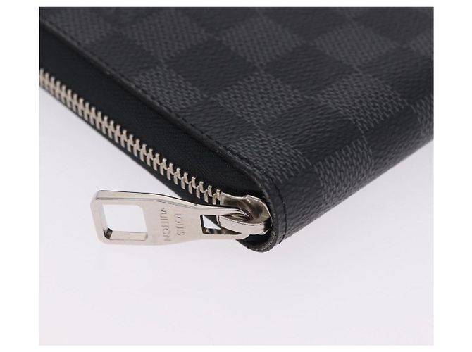 LOUIS VUITTON Damier Graphite Zippy Organizer Long Wallet N63077 LV Auth 197913A Damier ebene - vista 9