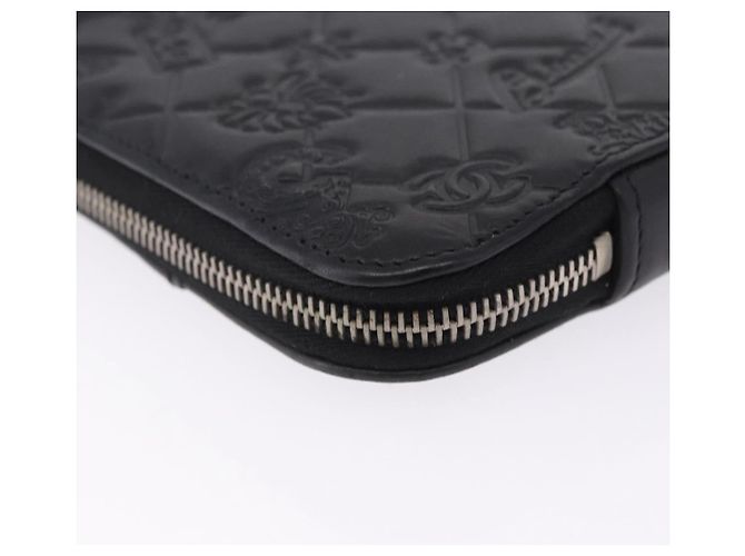 Capa para iPad CHANEL Icon em couro preto e dourado CC Auth 200467 - vista 10