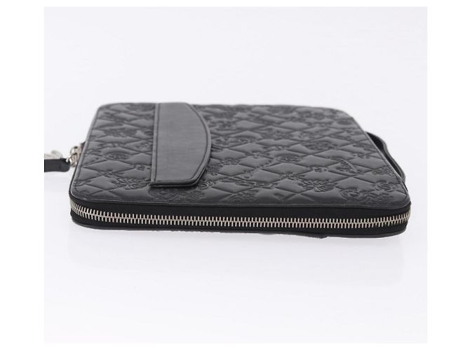 Capa para iPad CHANEL Icon em couro preto e dourado CC Auth 200467 - vista 5