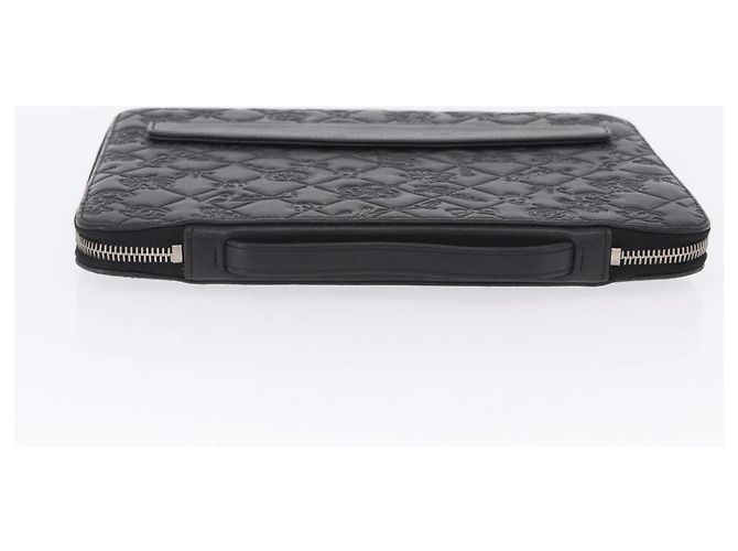 Capa para iPad CHANEL Icon em couro preto e dourado CC Auth 200467 - vista 7