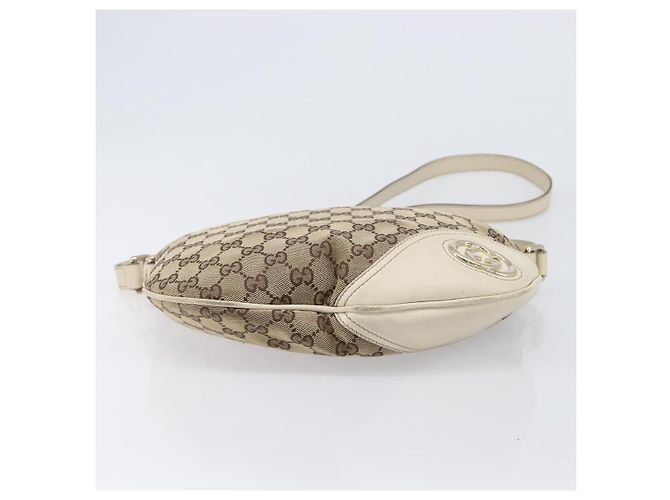 Borsa a tracolla GUCCI GG Canvas Beige Tono Oro 169998 Auth 201433 - vista 11