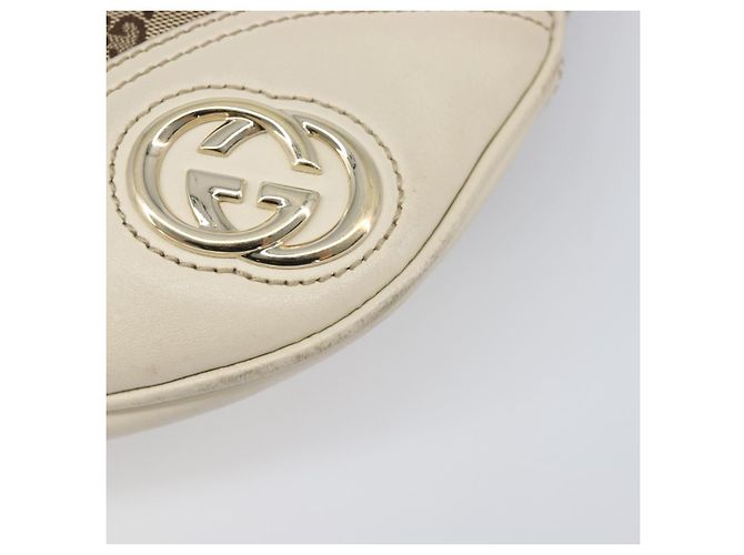 Borsa a tracolla GUCCI GG Canvas Beige Tono Oro 169998 Auth 201433 - vista 12