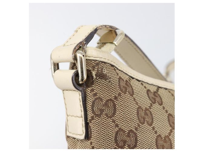 Borsa a tracolla GUCCI GG Canvas Beige Tono Oro 169998 Auth 201433 - vista 16