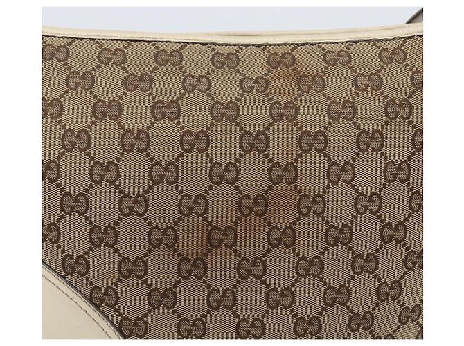Borsa a tracolla GUCCI GG Canvas Beige Tono Oro 169998 Auth 201433 - vista 4