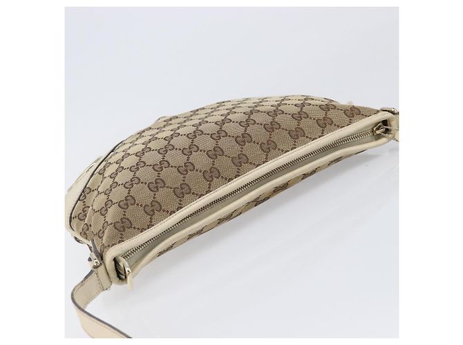 Borsa a tracolla GUCCI GG Canvas Beige Tono Oro 169998 Auth 201433 - vista 7