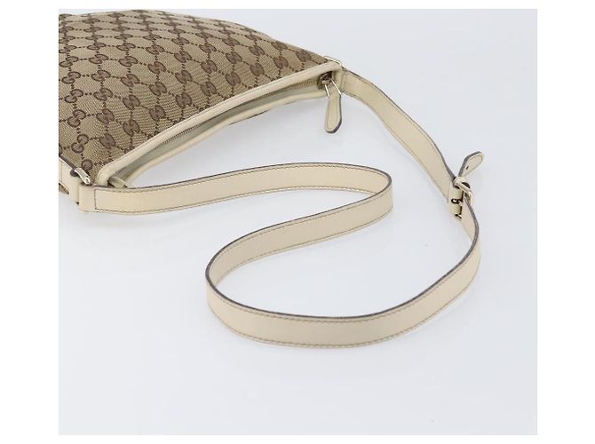 Borsa a tracolla GUCCI GG Canvas Beige Tono Oro 169998 Auth 201433 - vista 8