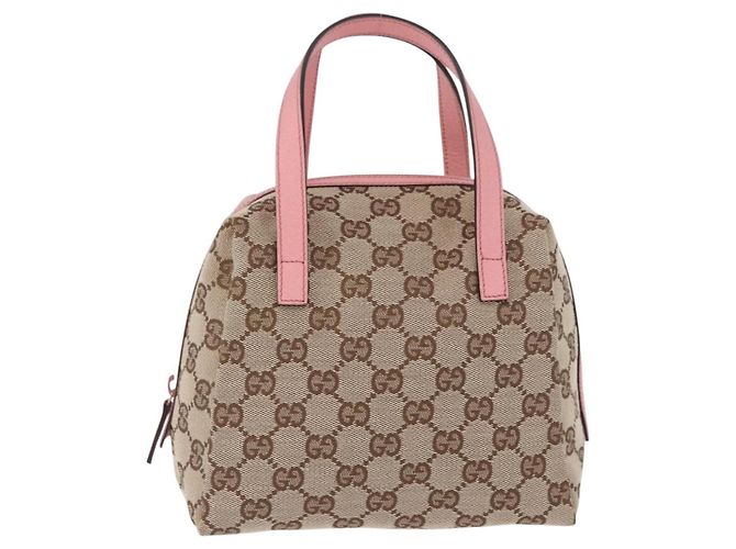 Borsa GUCCI GG Canvas Beige 124542 Auth 200546V - vista 2