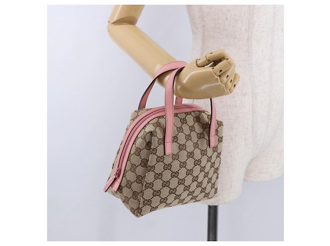 Borsa GUCCI GG Canvas Beige 124542 Auth 200546V - vista 20