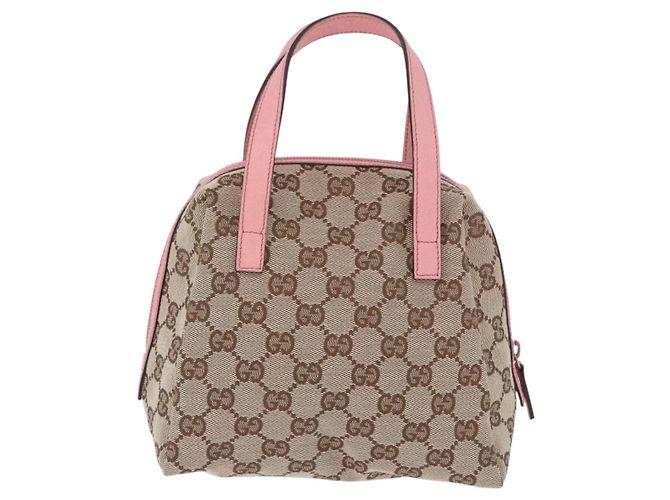 Borsa GUCCI GG Canvas Beige 124542 Auth 200546V - vista 3