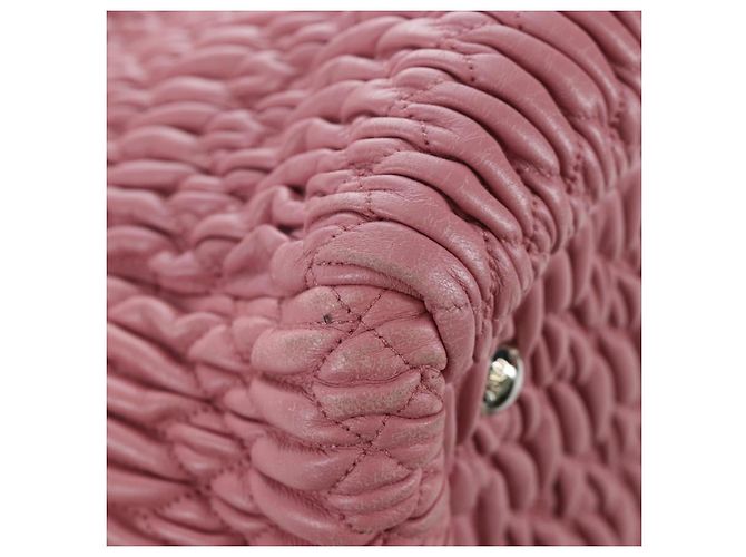 Borsa a mano Miu Miu Matelassé in pelle 2way Rosa Argento Auth 203770V - vista 20