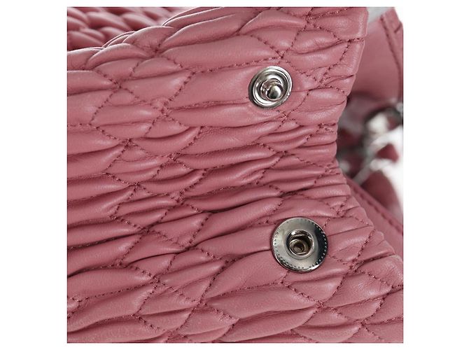 Borsa a mano Miu Miu Matelassé in pelle 2way Rosa Argento Auth 203770V - vista 6