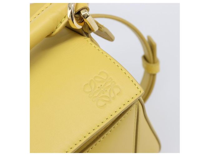 LOEWE x Studio Ghibli Howl's Moving Castle Hin Puzzle Bag Yellow Auth 167554SM Giallo - vista 16