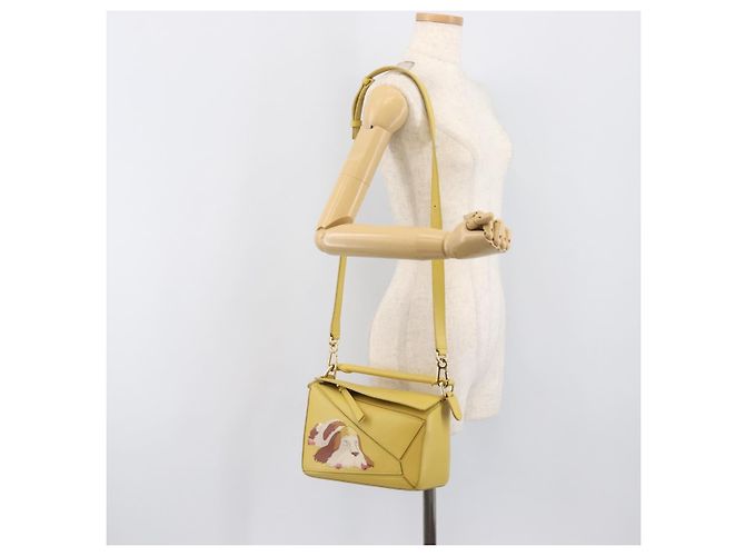 LOEWE x Studio Ghibli Howl's Moving Castle Hin Puzzle Bag Yellow Auth 167554SM Giallo - vista 28