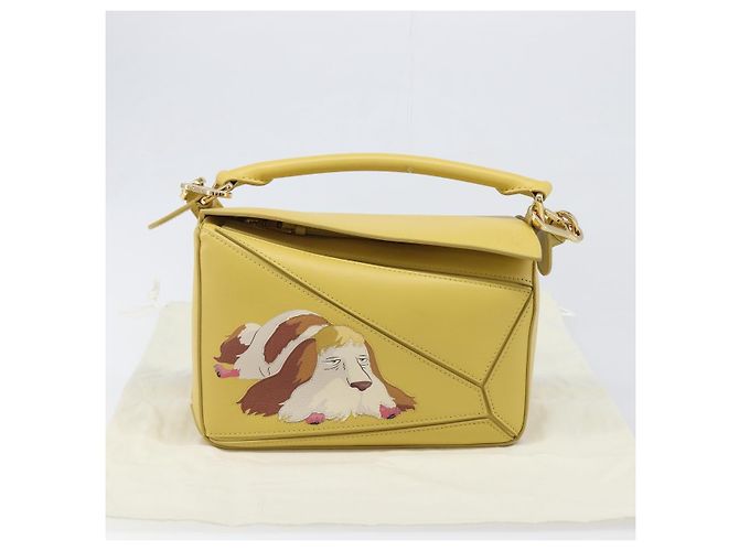LOEWE x Studio Ghibli Howl's Moving Castle Hin Puzzle Bag Yellow Auth 167554SM Giallo - vista 29