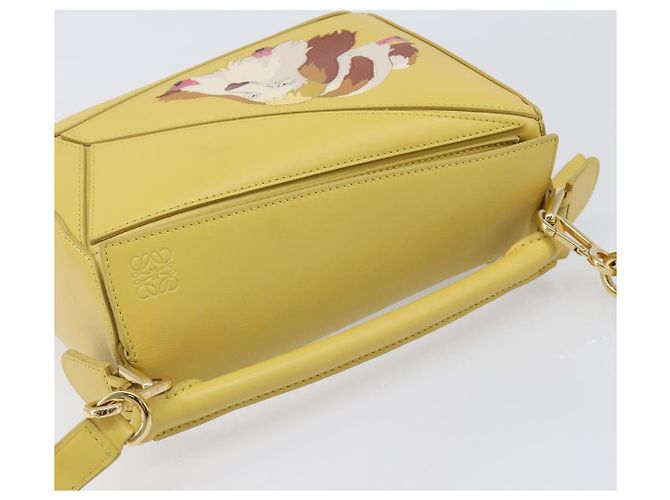 LOEWE x Studio Ghibli Howl's Moving Castle Hin Puzzle Bag Yellow Auth 167554SM Giallo - vista 6