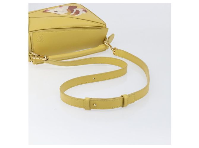 LOEWE x Studio Ghibli Howl's Moving Castle Hin Puzzle Bag Yellow Auth 167554SM Giallo - vista 9