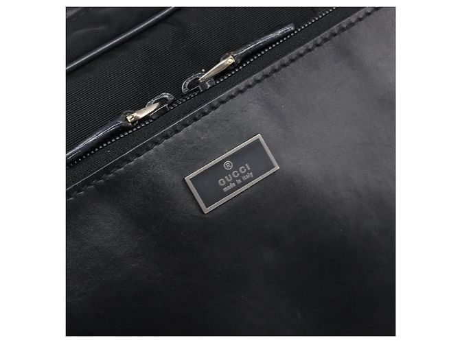 Borsa da Lavoro GUCCI Canvas Black Silver 019 0327 Auth bs37023 Nero Argento - vista 14