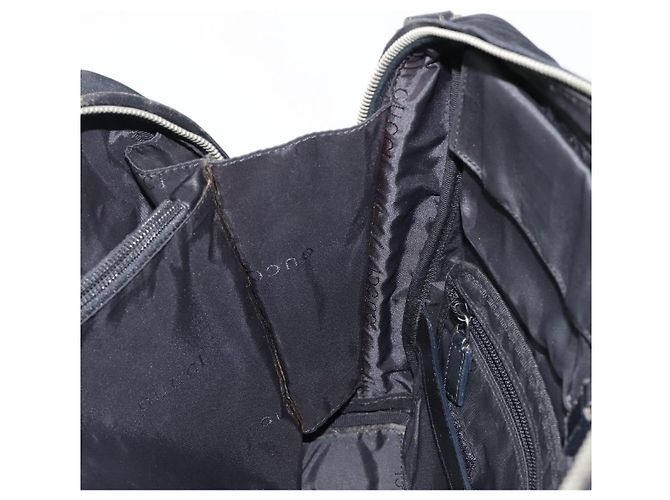 Borsa da Lavoro GUCCI Canvas Black Silver 019 0327 Auth bs37023 Nero Argento - vista 17