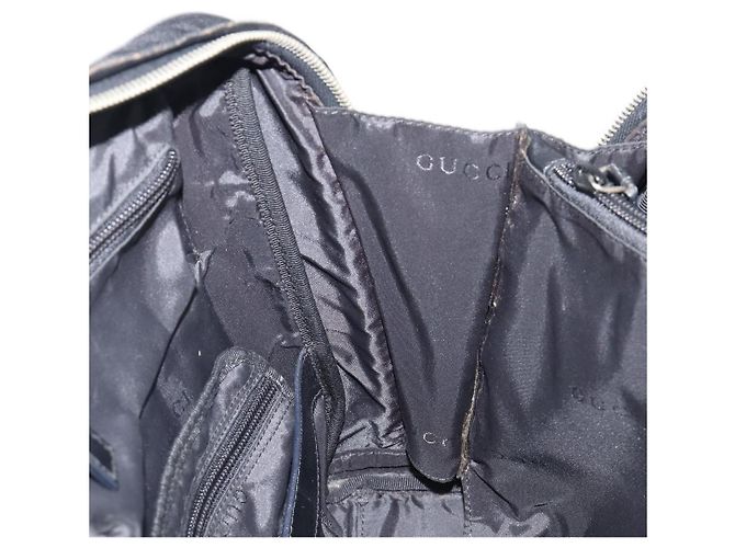 Borsa da Lavoro GUCCI Canvas Black Silver 019 0327 Auth bs37023 Nero Argento - vista 18