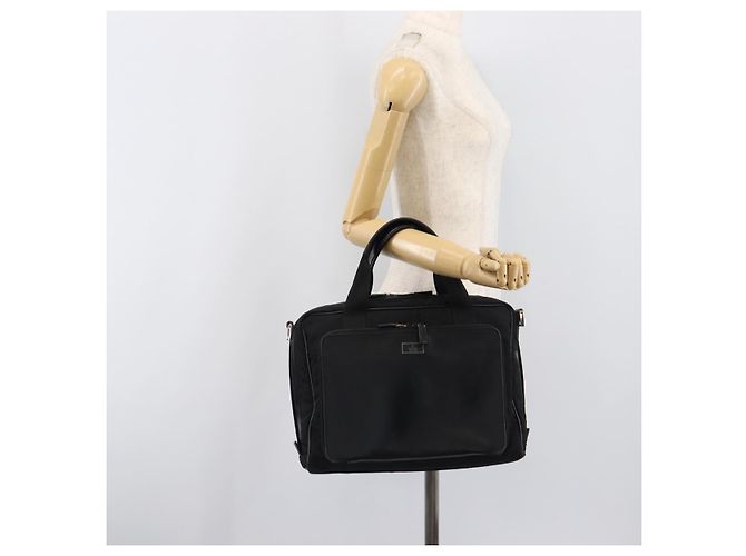 Borsa da Lavoro GUCCI Canvas Black Silver 019 0327 Auth bs37023 Nero Argento - vista 25