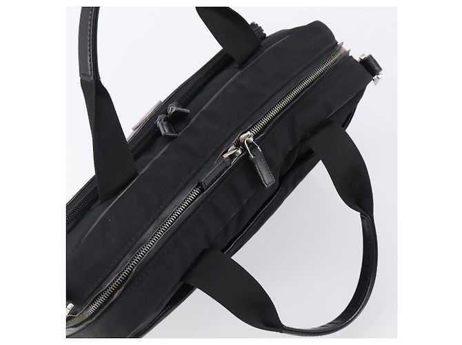 Borsa da Lavoro GUCCI Canvas Black Silver 019 0327 Auth bs37023 Nero Argento - vista 6