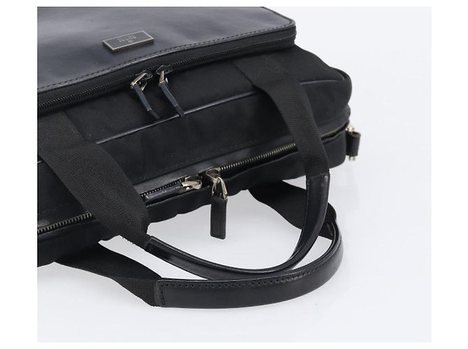 Borsa da Lavoro GUCCI Canvas Black Silver 019 0327 Auth bs37023 Nero Argento - vista 7