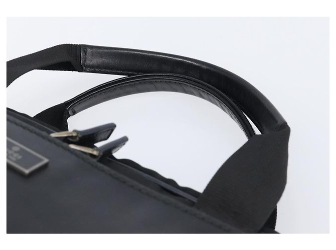 Borsa da Lavoro GUCCI Canvas Black Silver 019 0327 Auth bs37023 Nero Argento - vista 8