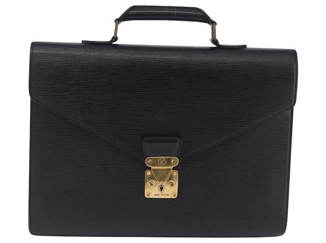 LOUIS VUITTON Epi Serviette Conseiller Business Bag Black M54422 LV Auth BA15701 Nero - vista 2
