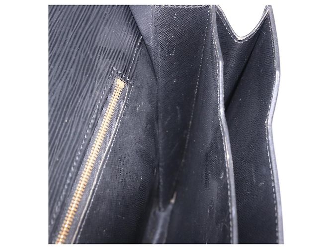 LOUIS VUITTON Epi Serviette Conseiller Business Bag Black M54422 LV Auth BA15701 Nero - vista 23