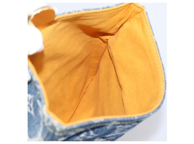 LOUIS VUITTON Monogram Denim Pochette Plat Clutch Bag Blue M95007 Auth 202197V - vista 16
