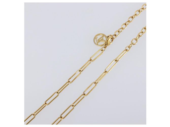 LOUIS VUITTON Monogram Collier Roman Holiday Necklace Gold M80272 Auth 203051M - vista 6