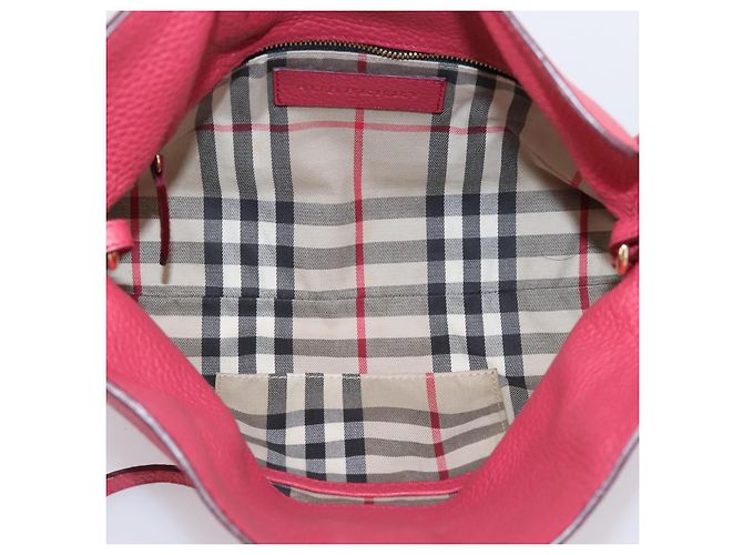 Borsa a tracolla BURBERRY in pelle Pink Gold Auth 203127 Rosa D'oro - vista 17
