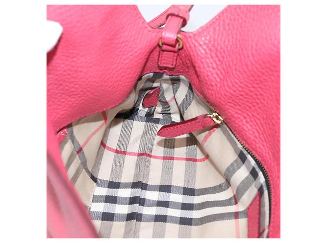 Borsa a tracolla BURBERRY in pelle Pink Gold Auth 203127 Rosa D'oro - vista 18