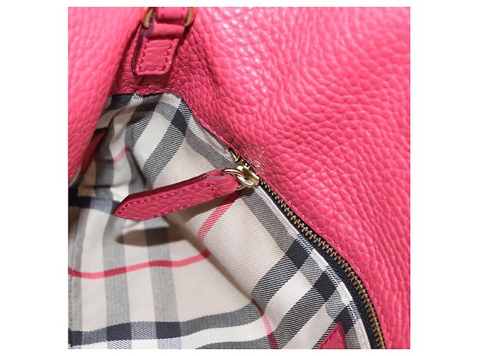 Borsa a tracolla BURBERRY in pelle Pink Gold Auth 203127 Rosa D'oro - vista 19