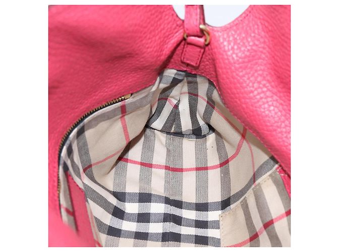 Borsa a tracolla BURBERRY in pelle Pink Gold Auth 203127 Rosa D'oro - vista 21