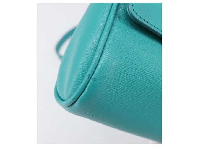 Borsa a tracolla FENDI in pelle verde e oro Auth 202879A D'oro - vista 14