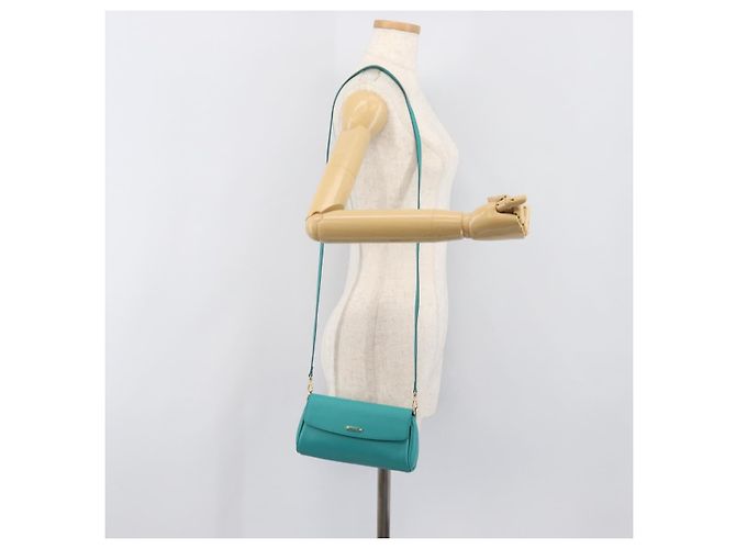 Borsa a tracolla FENDI in pelle verde e oro Auth 202879A D'oro - vista 23