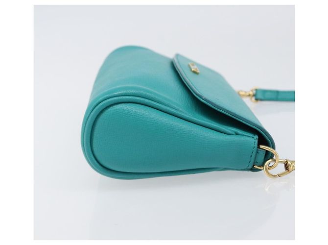 Borsa a tracolla FENDI in pelle verde e oro Auth 202879A D'oro - vista 4