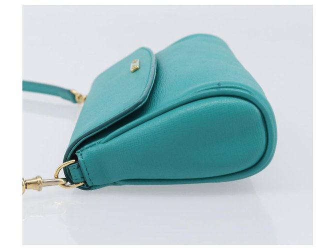 Borsa a tracolla FENDI in pelle verde e oro Auth 202879A D'oro - vista 5