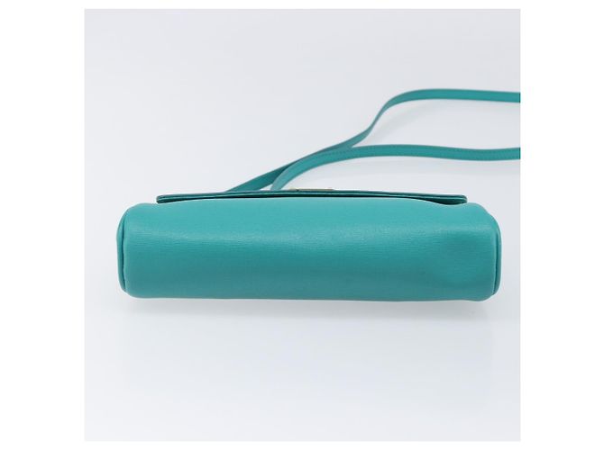 Borsa a tracolla FENDI in pelle verde e oro Auth 202879A D'oro - vista 9
