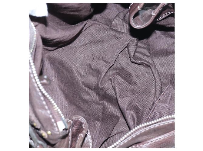Chloé Borsa a mano Chloe Paddington in pelle marrone oro argento Auth 200539V D'oro - vista 19
