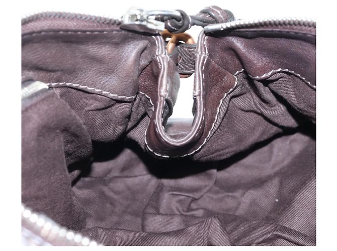Chloé Borsa a mano Chloe Paddington in pelle marrone oro argento Auth 200539V D'oro - vista 20