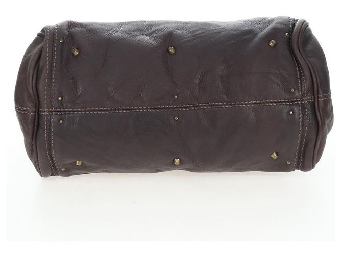 Chloé Borsa a mano Chloe Paddington in pelle marrone oro argento Auth 200539V D'oro - vista 9