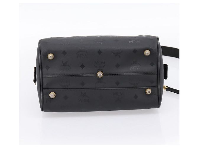 Borsa a mano MCM Logogram Vicetos PVC 2way Black Gold Auth mr2890 Nero D'oro - vista 11