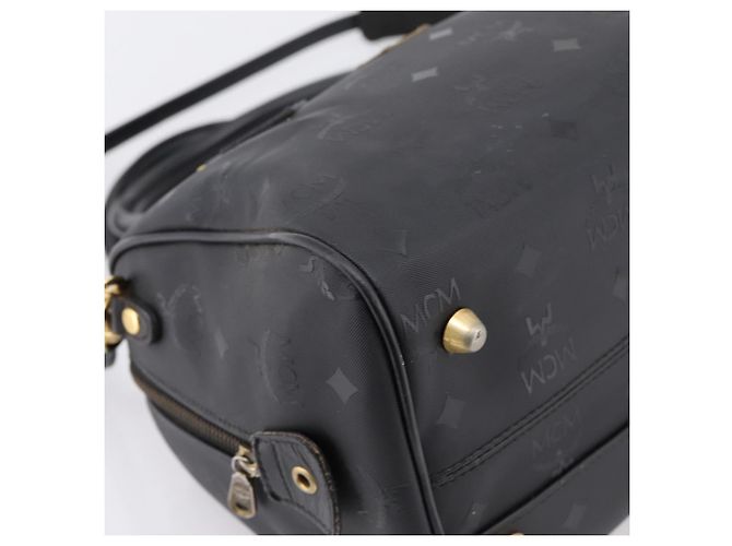 Borsa a mano MCM Logogram Vicetos PVC 2way Black Gold Auth mr2890 Nero D'oro - vista 13