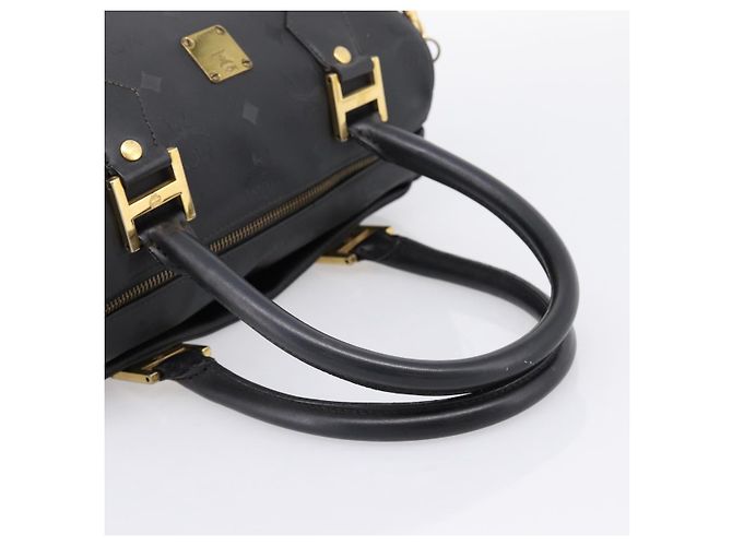 Borsa a mano MCM Logogram Vicetos PVC 2way Black Gold Auth mr2890 Nero D'oro - vista 7