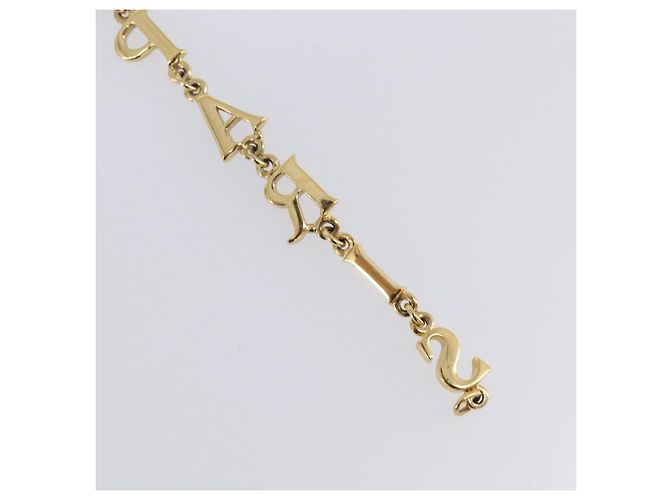 Bracciale Christian Dior Metallo Tono Oro Auth SW2835V - vista 11