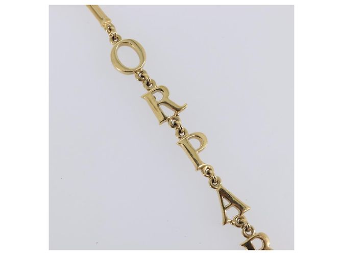 Bracciale Christian Dior Metallo Tono Oro Auth SW2835V - vista 5