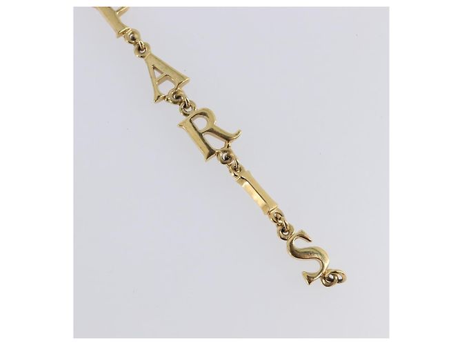 Bracciale Christian Dior Metallo Tono Oro Auth SW2835V - vista 6
