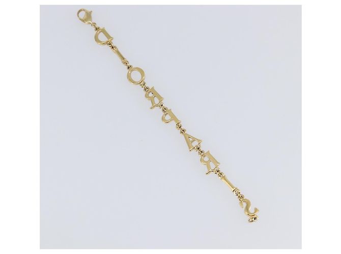 Bracciale Christian Dior Metallo Tono Oro Auth SW2835V - vista 7